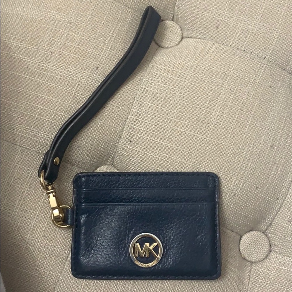 Navy Michael Kors Wristlet/ wallet
